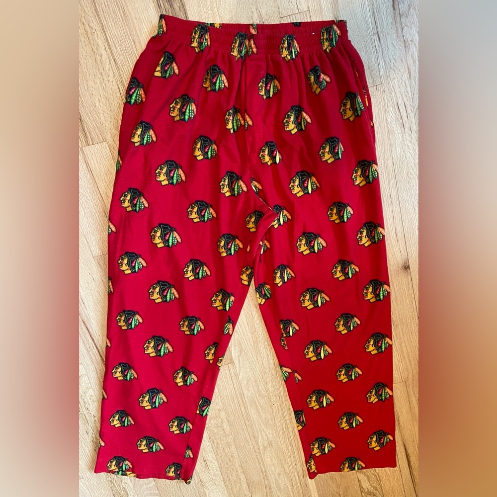 Chicago Blackhawks Fleece Sleep/Lounge Pants Men’s Sz XL W: 30 in; I: 32.5 in